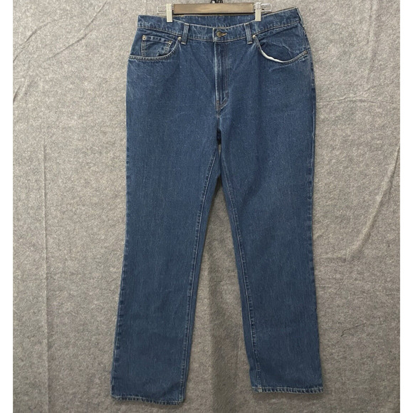 Polo Ralph Lauren Jeans Mens Sz 36‎ x 35 Blue Med Wash - SIZE NOTE - Picture 1 of 11